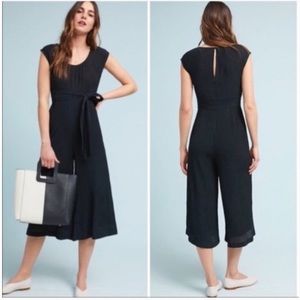 Anthropologie Abbey Wide Leg Crop Gauze Jumpsuit